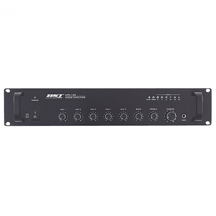 AMPLIFICATOR LINIE 100V 120W 3MIC/ 2AUX [2]