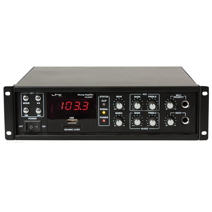 AMPLIFICATOR LINIE 100V/8OHM 50/80W USB BLUETOOTH [2]