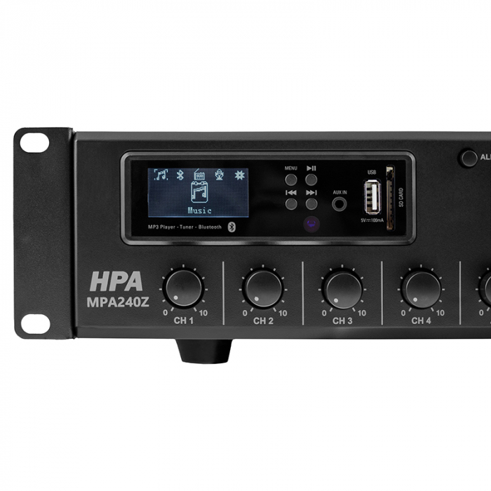 AMPLIFICATOR LINIE 19'' 110V/240W 6 ZONE BLUETOOTH/USB [7]
