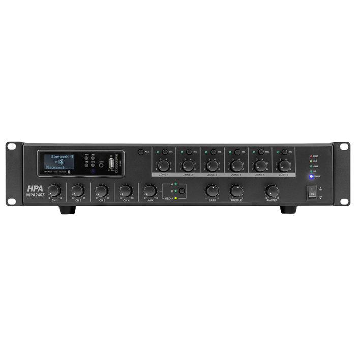 AMPLIFICATOR LINIE 19'' 110V/240W 6 ZONE BLUETOOTH/USB [2]