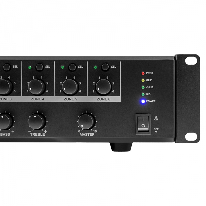 AMPLIFICATOR LINIE 19'' 110V/480W 6 ZONE BLUETOOTH/USB [8]