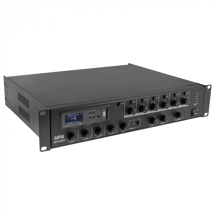 AMPLIFICATOR LINIE 19'' 110V/480W 6 ZONE BLUETOOTH/USB [4]