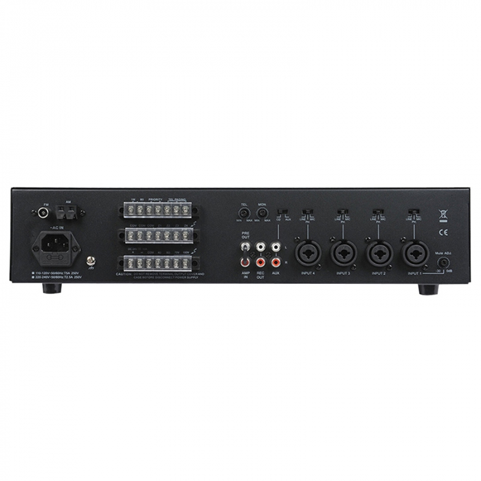 AMPLIFICATOR LINIE CU TUNER FM/AM 100V 240W 4MIC/ 2AUX [3]