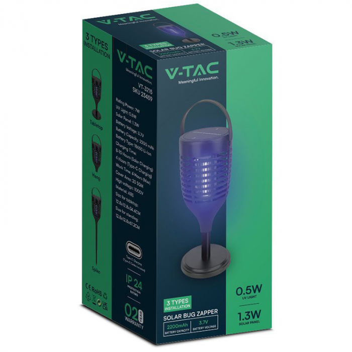 APARAT ANITI-INSECTE CU INCARCARE SOLARA 3IN1 1.3W [6]