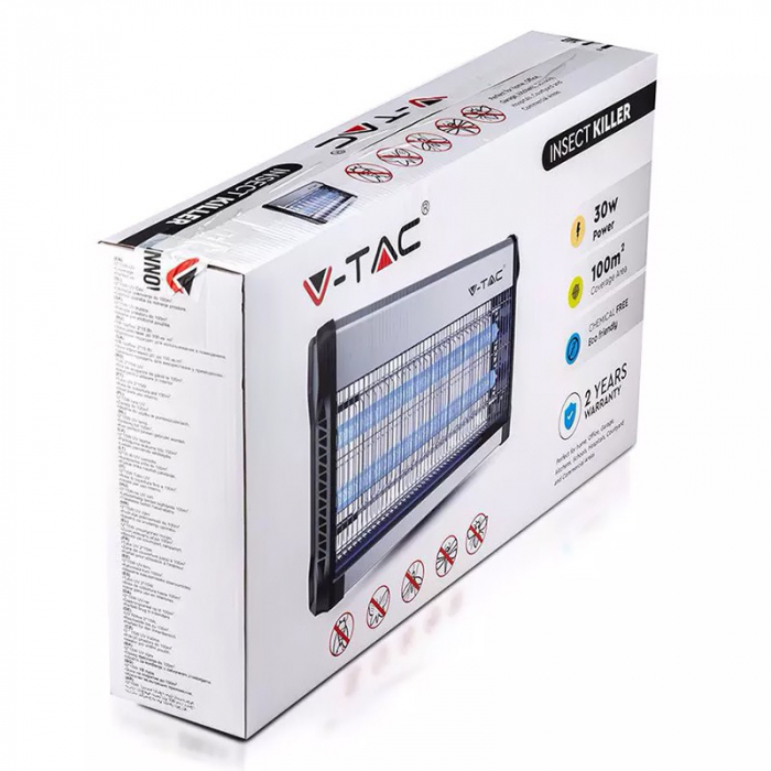 APARAT ANTI-INSECTE CU LUMINA UV 2X15W 100mp [7]