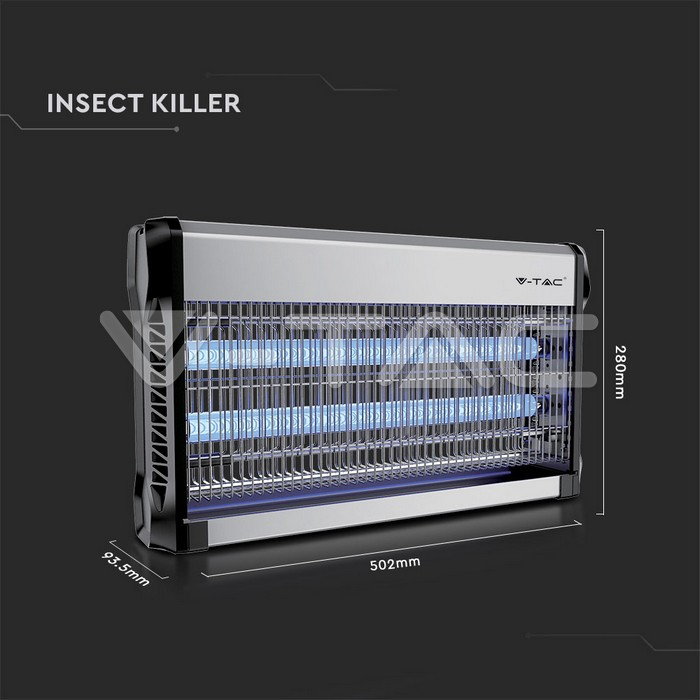 APARAT ANTI-INSECTE CU LUMINA UV 2X15W 100mp [5]