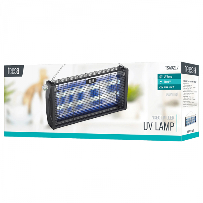 APARAT ANTI-INSECTE CU LUMINA UV 2X18W 150mp TEESA TSA0217- TEESA [6]