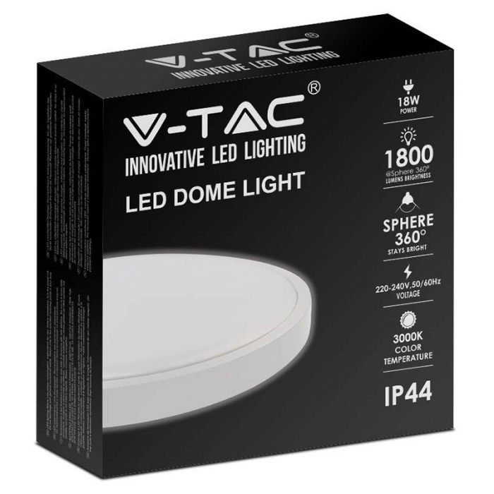 Aplica led 18w IP44 6500k alb rece - alb [3]