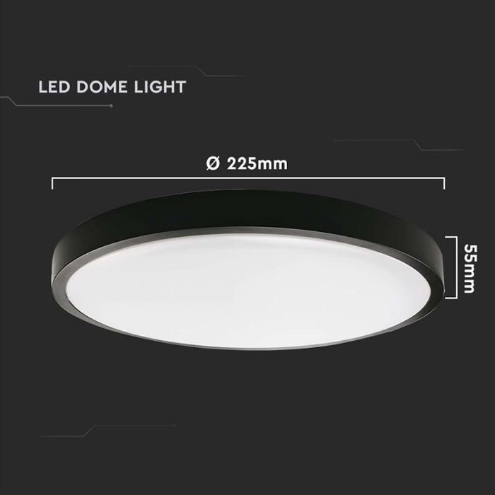APLICA LED 18W IP44 6500K ALB RECE - NEGRU [4]