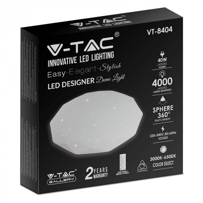 Aplică led 20/40/20w 3in1 dimabil cu telecomanda V-Tac [9]