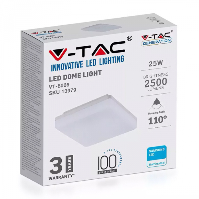 APLICA LED 25W IP44 6400K ALB RECE - PATRAT [7]