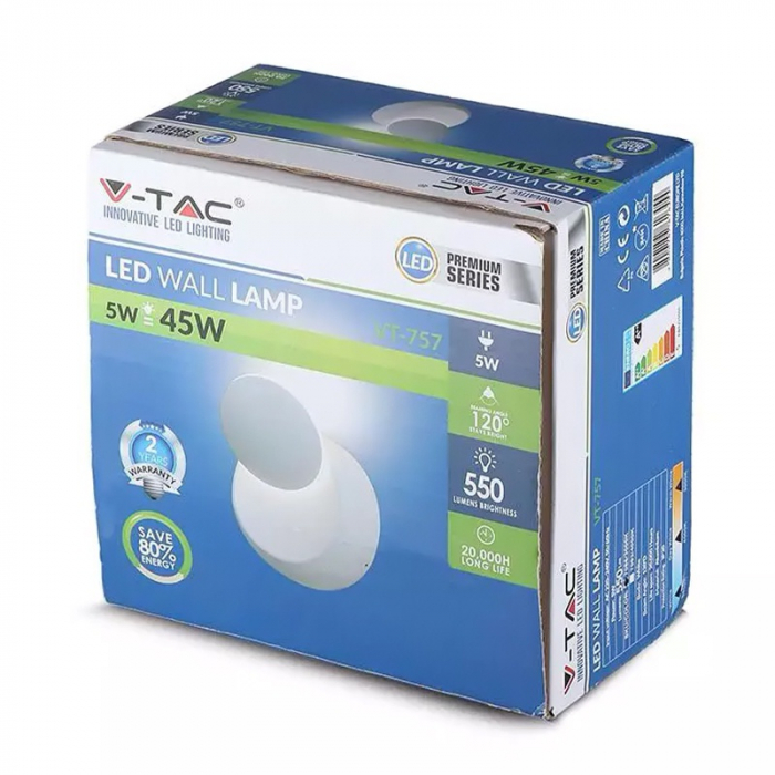 APLICA LED 5W 4000K ALB NEUTRU [7]