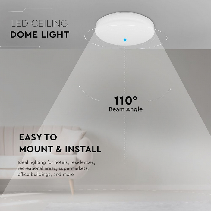APLICA LED IP44 25W 6500K ALB RECE - ROTUND [8]