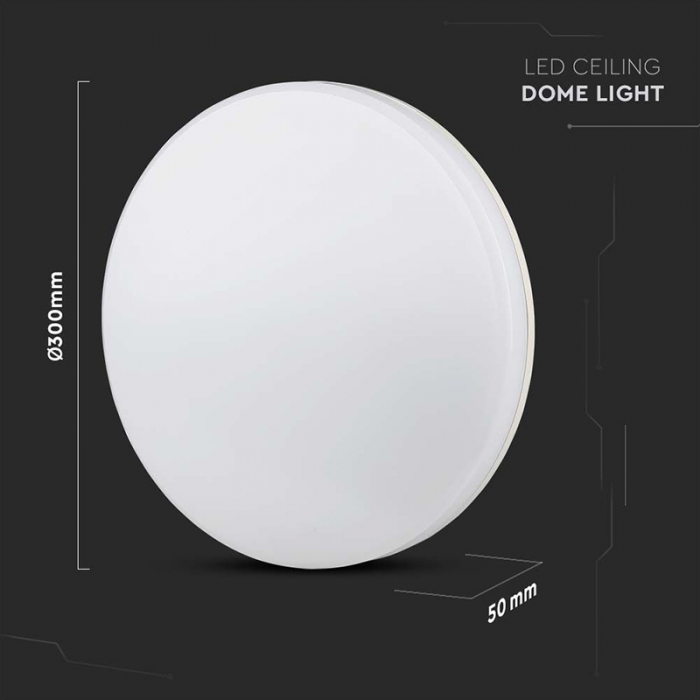 APLICA LED IP44 25W 6500K ALB RECE - ROTUND [6]