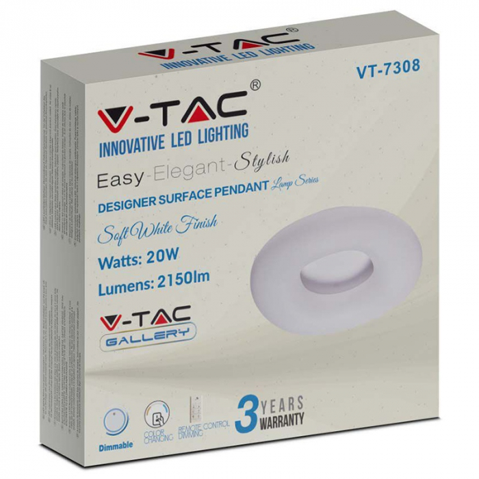 APLICA LED ROTUNDA 22W DIMABIL 3IN1 [11]