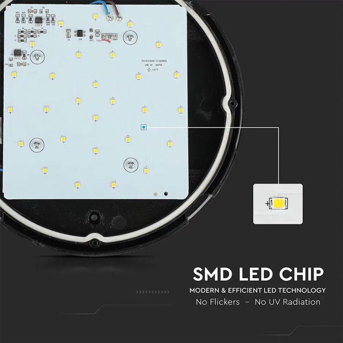 APLICA ROTUNDA LED 12W IP54 3000K ALB CALD [12]