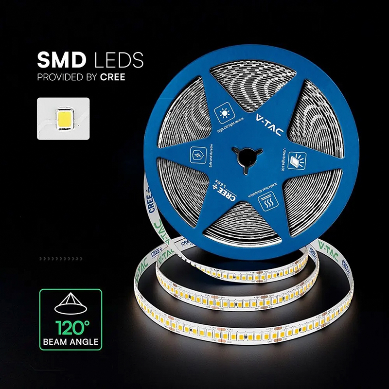 BANDA LED 10MM 18W/M 24V IP20 ROLA 10M 6500K CIP CREE [5]