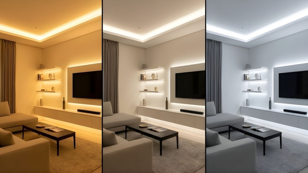 Banda LED COB 5W CCT 2700-6500K 24V, 320 LED, IP20, 115lm/W, CRI >90, reglabil alb cald-alb rece, rola 5 metri [3]