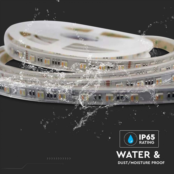 Banda led 24v smd5050 60led/m 3in1 rgb + alb ip65 5m V-Tac [10]