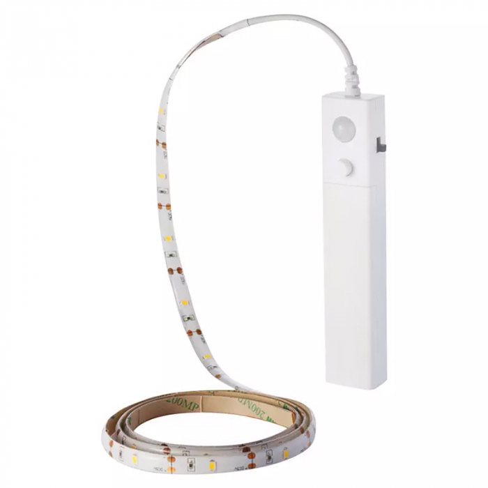 BANDA LED 2835 2.4W 1M 4000K SENZOR MISCARE ALIMENTARE BATERII 4XAAA [2]