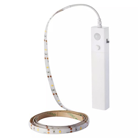 BANDA LED 2835 2.4W 1M 4000K SENZOR MISCARE ALIMENTARE BATERII 4XAAA [1]
