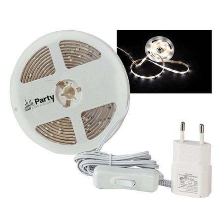 BANDA LED 3M 4000K ALB NEUTRU CU ALIMENTATOR [1]