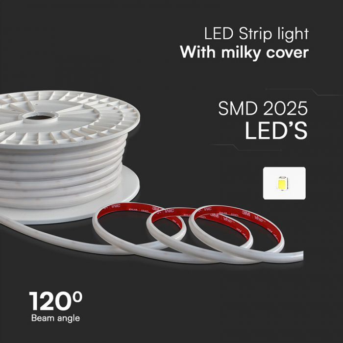 BANDA LED COB 12.5W/M 220-240V IP65 4000K ROLA 50M [4]