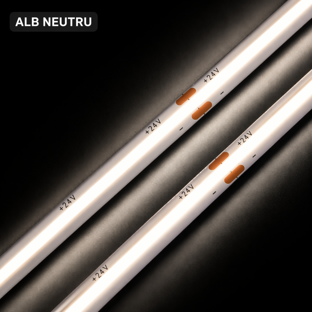 Banda LED COB 24V, 10W, 320 LED/m, IP20, 10m/rola [2]