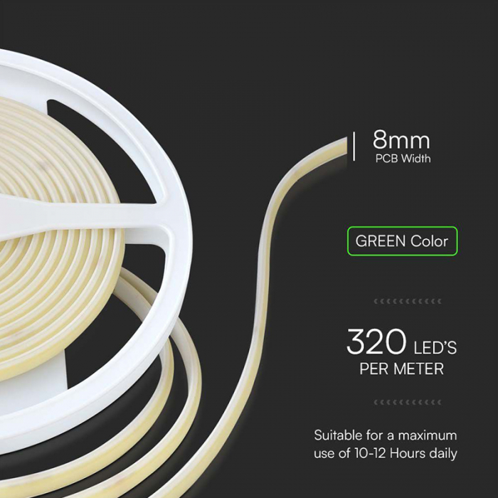Banda led cob 24v verde ip67 V-tac [4]
