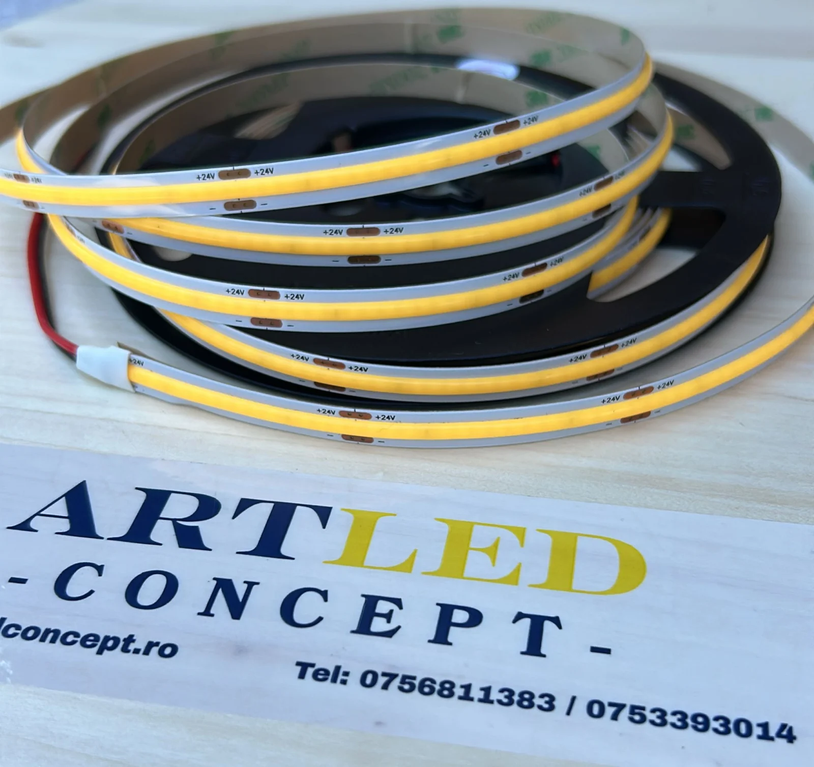 Banda LED COB 5W 25 metri 24V, 320 LED/m, IP20, 115lm/W, CRI >90 [2]