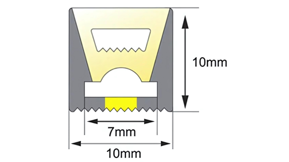 Banda led NEON FLEX,12w, 4000k, ip67, 24V, 10x10mm,  rola 5 metri [5]