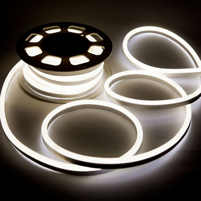 BANDA LED NEONFLEX 12V 6400K 5M ALB RECE [6]