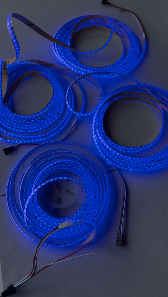 Banda LED COB RGB digitala 24V, 420 LED, 12W, WS2811 IC, IP20, latime 10mm, efect running, rola 5 metri [7]