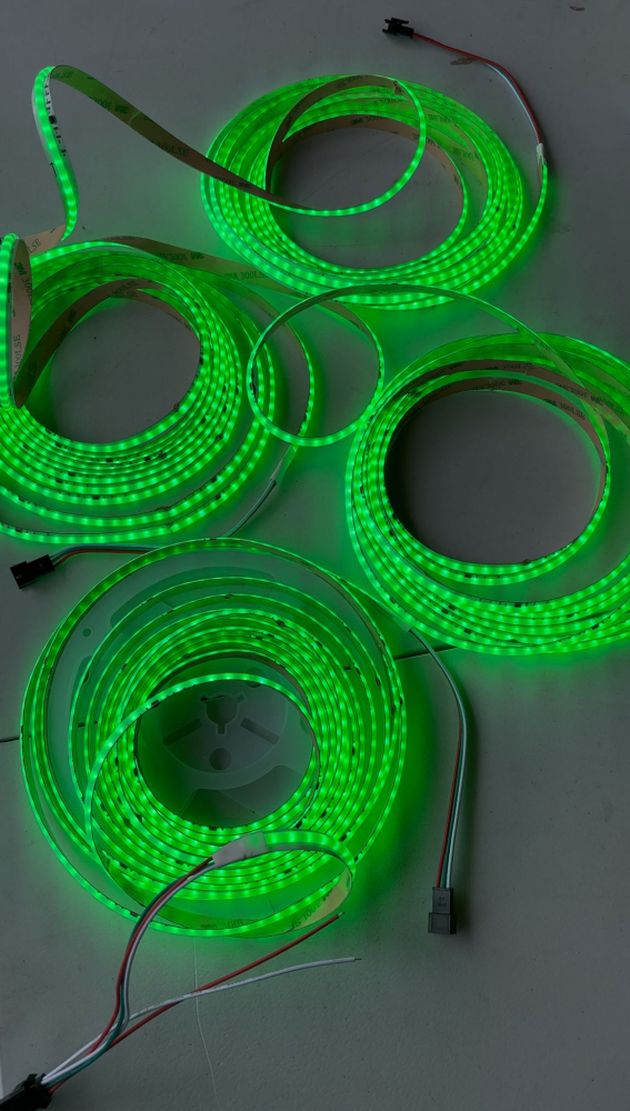 Banda LED COB RGB digitala 24V, 420 LED, 12W, WS2811 IC, IP20, latime 10mm, efect running, rola 5 metri [9]