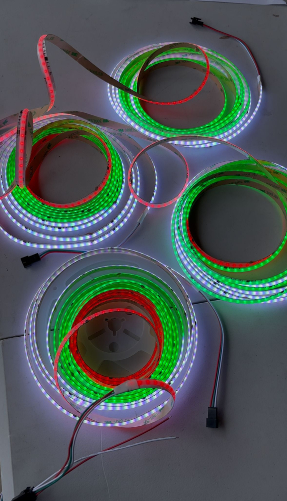 Banda LED COB RGB digitala 24V, 420 LED, 12W, WS2811 IC, IP20, latime 10mm, efect running, rola 5 metri [6]