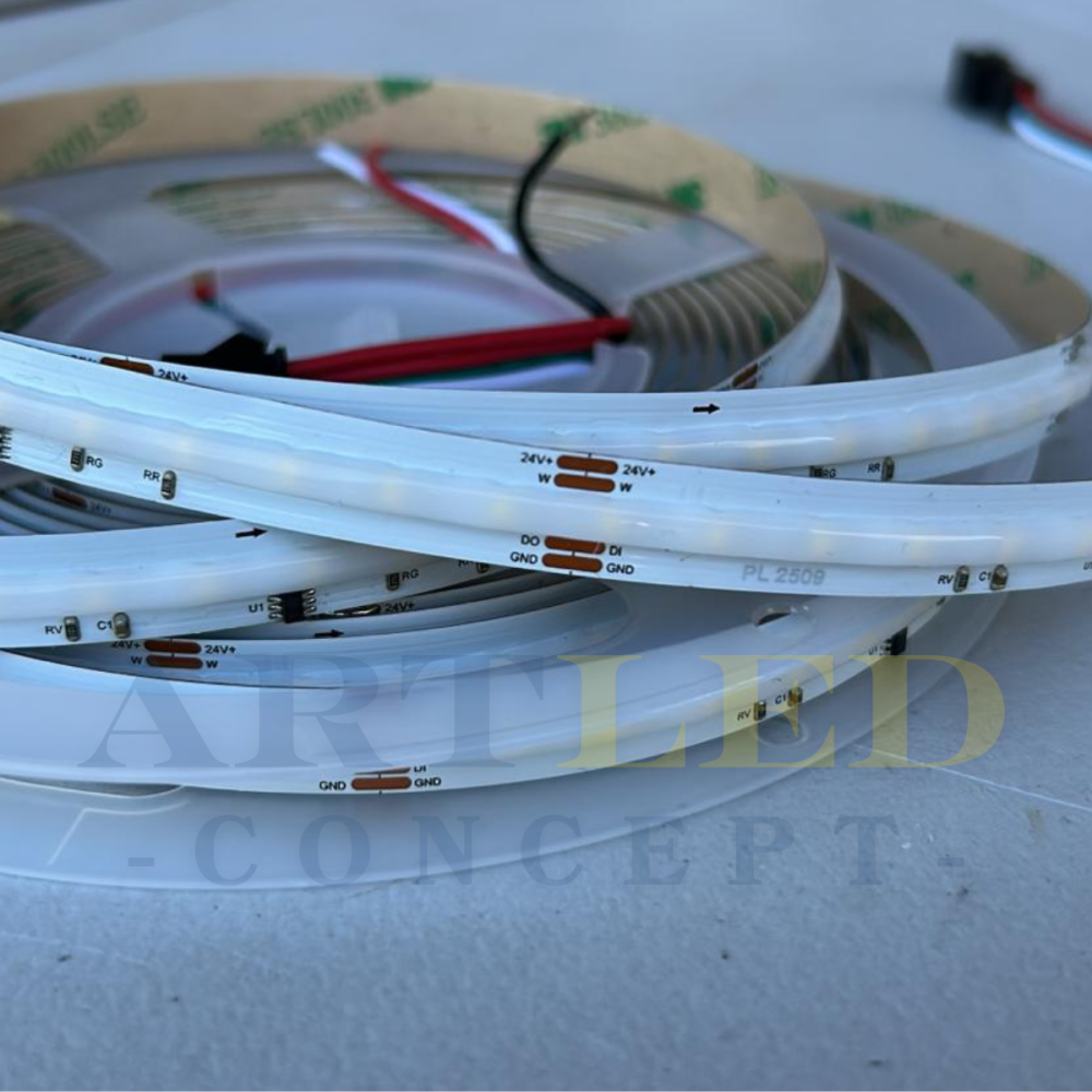 Banda LED RGBW Digitala 420LED COB • 24V • 17W • WS2811 IC • 10mm • IP20 Running 5 metri [2]