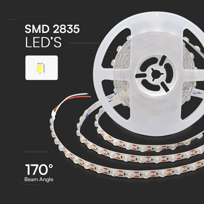 Banda led sm2835 24v 16.5w/m 4000k ip20 5m V-Tac [3]
