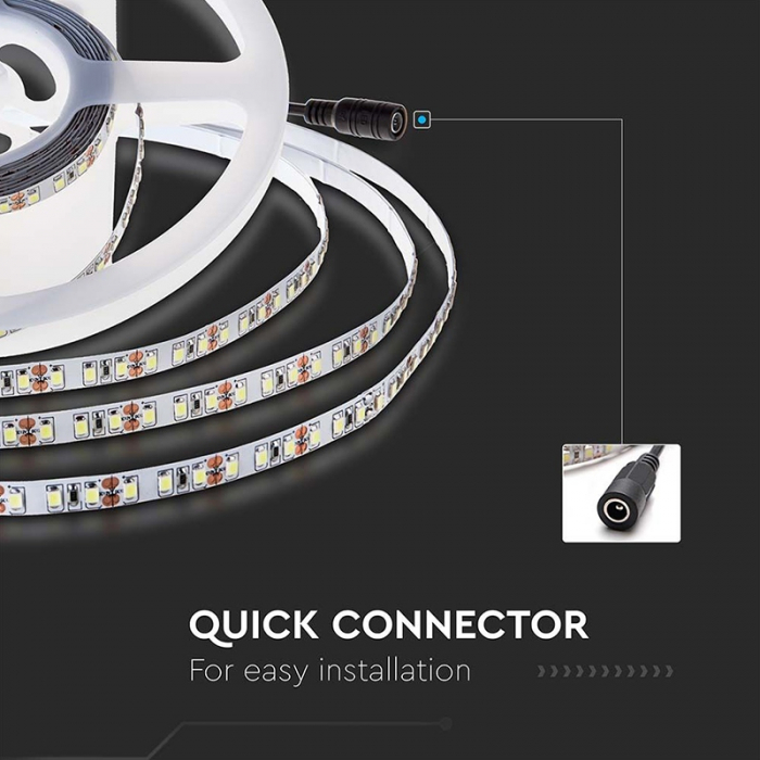 Banda led sm2835 24v 168led/m 4000k ip20 5m V-Tac 212597 [9]
