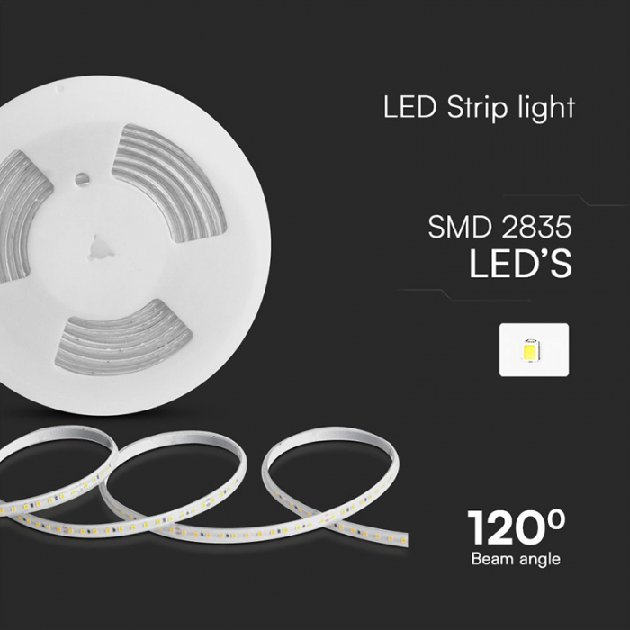 BANDA LED SMD 2835 10.5W/M 220-240V IP65 4000K ROLA 10M [4]