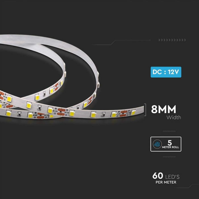 Banda led smd 60led/m 6500k ip20 5m V-tac [10]
