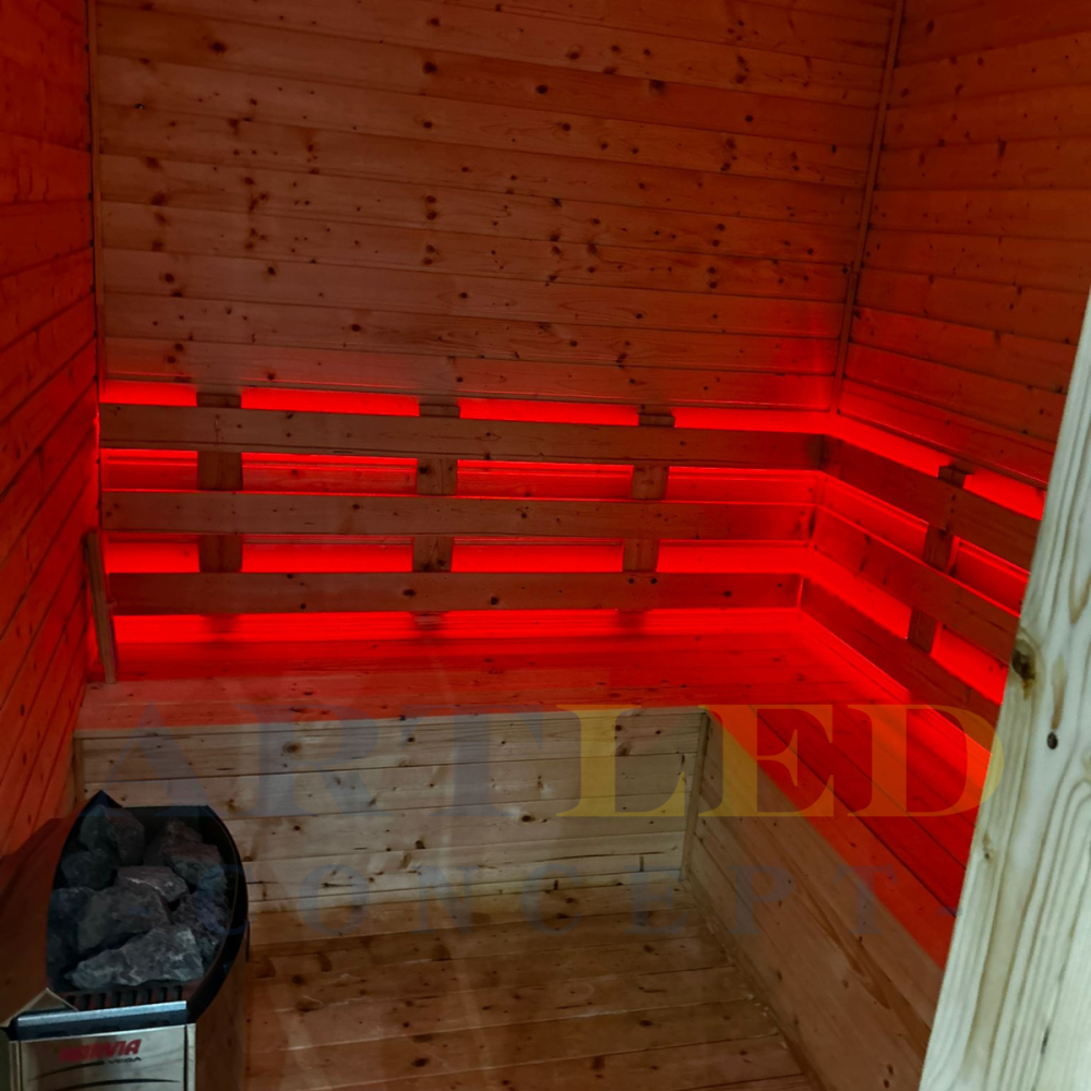 Bandă LED saună 24V / 14.4W / 60 LED-uri / IP68 / RGB / 5 metri [3]