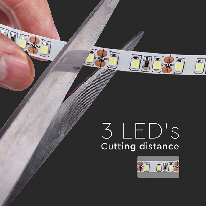 Banda led smd2835 120led/m 24v 6500k ip20 10m V-tac [6]