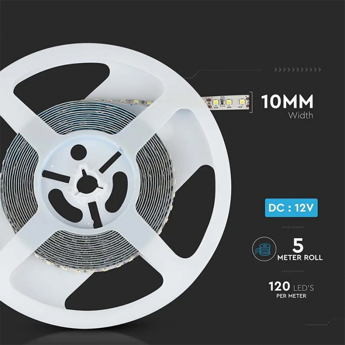 Banda led smd2835 120led/m 4000k ip20 5m cip samsung V-tac [3]