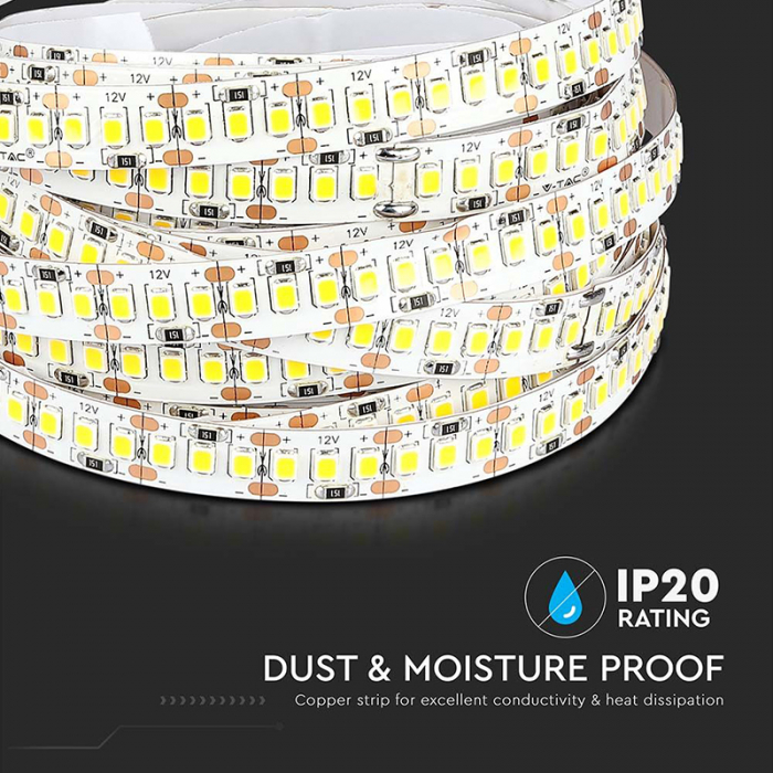 BANDA LED SMD2835 204LED/M 6400K IP20 5M [10]
