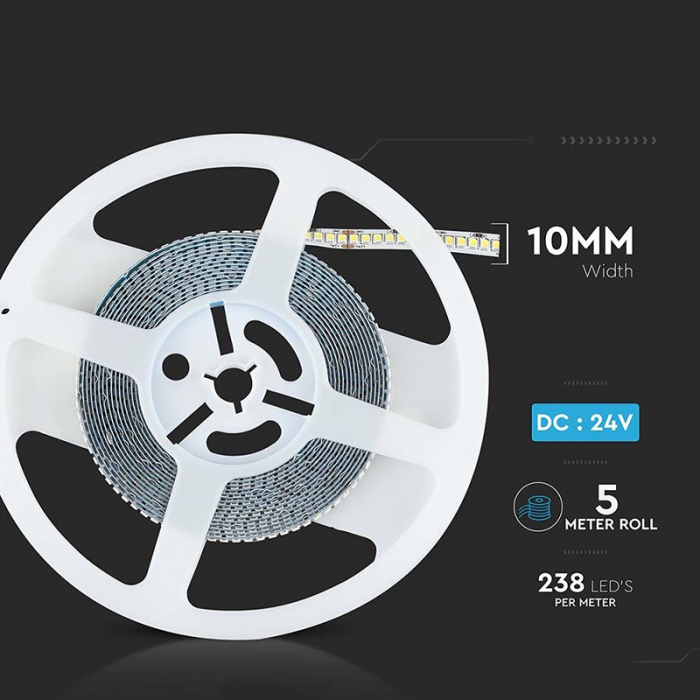 Banda led smd2835 24v 4000k ip20 5m V-tac 212600 [12]