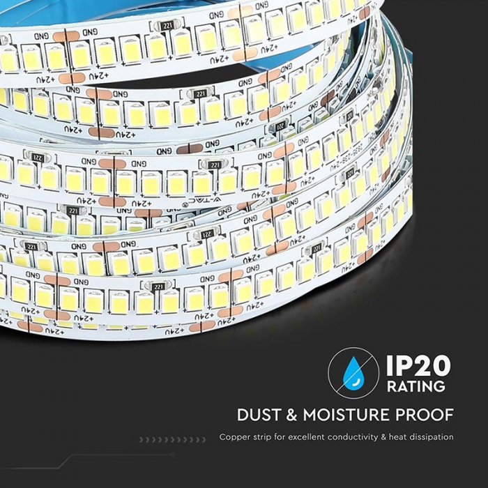 Banda led smd2835 24v 4000k ip20 5m V-tac 212600 [9]