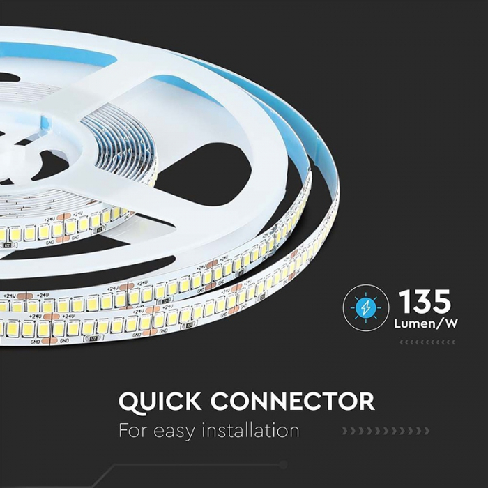Banda led smd2835 24v 4000k ip20 5m V-tac 212600 [8]