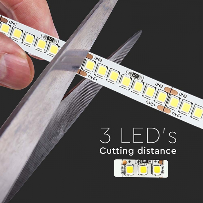Banda led smd2835 24v 4000k ip20 5m V-tac 212600 [10]