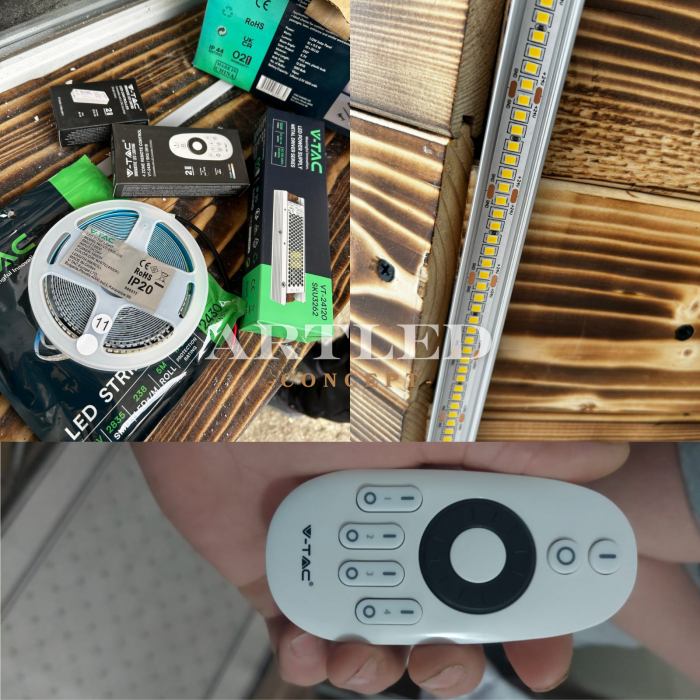Banda led smd2835 24v 4000k ip20 5m V-tac 212600 [2]
