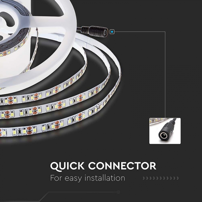 Banda led smd2835 24v 6400k ip20 5m V-tac [8]